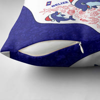 Belize Christmas Pillow Cover with Santa Dolphins Coral Reef and Ocean Holiday Theme - Wonder Print Shop