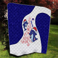 Belize Christmas Quilt with Santa Dolphins Coral Reef and Ocean Holiday Theme - Wonder Print Shop