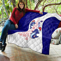 Belize Christmas Quilt with Santa Dolphins Coral Reef and Ocean Holiday Theme - Wonder Print Shop