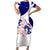 Belize Christmas Short Sleeve Bodycon Dress with Santa Dolphins Coral Reef and Ocean Holiday Theme - Wonder Print Shop