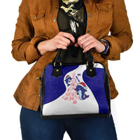 Belize Christmas Shoulder Handbag with Santa Dolphins Coral Reef and Ocean Holiday Theme - Wonder Print Shop