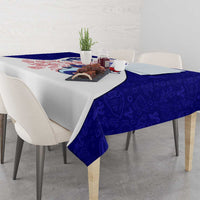 Belize Christmas Tablecloth with Santa Dolphins Coral Reef and Ocean Holiday Theme - Wonder Print Shop