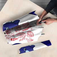 Belize Christmas Umbrella with Santa Dolphins Coral Reef and Ocean Holiday Theme - Wonder Print Shop