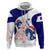 Belize Christmas Zip Hoodie with Santa Dolphins Coral Reef and Ocean Holiday Theme - Wonder Print Shop