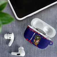 Belize Christmas AirPods Case with Santa Toucan Palm Tree and Tribal Holiday Pattern - Wonder Print Shop