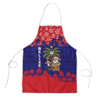 Belize Christmas Apron with Santa Toucan Palm Tree and Tribal Holiday Pattern - Wonder Print Shop