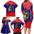 Belize Christmas Family Matching Long Sleeve Bodycon Dress and Hawaiian Shirt with Santa Toucan Palm Tree and Tribal Holiday Pattern - Wonder Print Shop