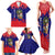 Belize Christmas Family Matching Tank Maxi Dress and Hawaiian Shirt with Santa Toucan Palm Tree and Tribal Holiday Pattern - Wonder Print Shop