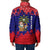 Belize Christmas Padded Jacket with Santa Toucan Palm Tree and Tribal Holiday Pattern - Wonder Print Shop