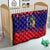 Belize Christmas Quilt with Santa Toucan Palm Tree and Tribal Holiday Pattern - Wonder Print Shop
