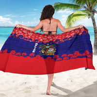 Belize Christmas Sarong with Santa Toucan Palm Tree and Tribal Holiday Pattern - Wonder Print Shop