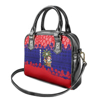 Belize Christmas Shoulder Handbag with Santa Toucan Palm Tree and Tribal Holiday Pattern - Wonder Print Shop