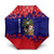 Belize Christmas Umbrella with Santa Toucan Palm Tree and Tribal Holiday Pattern - Wonder Print Shop