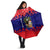 Belize Christmas Umbrella with Santa Toucan Palm Tree and Tribal Holiday Pattern - Wonder Print Shop