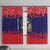 Belize Christmas Window Curtain with Santa Toucan Palm Tree and Tribal Holiday Pattern - Wonder Print Shop
