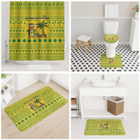 Saint Vincent and the Grenadines Christmas Bathroom Set with Gingerbread Boy Palm Tree and Traditional Pattern - Wonder Print Shop