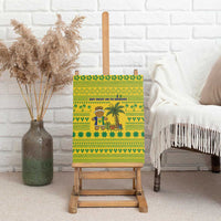 Saint Vincent and the Grenadines Christmas Canvas Wall Art with Gingerbread Boy Palm Tree and Traditional Pattern - Wonder Print Shop