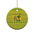 Saint Vincent and the Grenadines Christmas Ceramic Ornament with Gingerbread Boy Palm Tree and Traditional Pattern - Wonder Print Shop