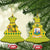 Saint Vincent and the Grenadines Christmas Ceramic Ornament with Gingerbread Boy Palm Tree and Traditional Pattern - Wonder Print Shop