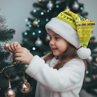 Saint Vincent and the Grenadines Christmas Santa Hat with Gingerbread Boy Palm Tree and Traditional Pattern - Wonder Print Shop