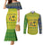 Saint Vincent and the Grenadines Christmas Couples Matching Mermaid Dress and Long Sleeve Button Shirt with Gingerbread Boy Palm Tree and Traditional Pattern - Wonder Print Shop