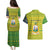 Saint Vincent and the Grenadines Christmas Couples Matching Puletasi and Hawaiian Shirt with Gingerbread Boy Palm Tree and Traditional Pattern - Wonder Print Shop