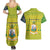 Saint Vincent and the Grenadines Christmas Couples Matching Summer Maxi Dress and Hawaiian Shirt with Gingerbread Boy Palm Tree and Traditional Pattern - Wonder Print Shop
