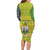Saint Vincent and the Grenadines Christmas Family Matching Long Sleeve Bodycon Dress and Hawaiian Shirt with Gingerbread Boy Palm Tree and Traditional Pattern - Wonder Print Shop