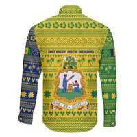 Saint Vincent and the Grenadines Christmas Family Matching Mermaid Dress and Hawaiian Shirt with Gingerbread Boy Palm Tree and Traditional Pattern - Wonder Print Shop