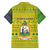 Saint Vincent and the Grenadines Christmas Family Matching Off The Shoulder Long Sleeve Dress and Hawaiian Shirt with Gingerbread Boy Palm Tree and Traditional Pattern - Wonder Print Shop