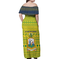 Saint Vincent and the Grenadines Christmas Family Matching Off Shoulder Maxi Dress and Hawaiian Shirt with Gingerbread Boy Palm Tree and Traditional Pattern - Wonder Print Shop