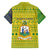 Saint Vincent and the Grenadines Christmas Family Matching Short Sleeve Bodycon Dress and Hawaiian Shirt with Gingerbread Boy Palm Tree and Traditional Pattern - Wonder Print Shop