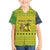 Saint Vincent and the Grenadines Christmas Family Matching Short Sleeve Bodycon Dress and Hawaiian Shirt with Gingerbread Boy Palm Tree and Traditional Pattern - Wonder Print Shop