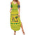 Saint Vincent and the Grenadines Christmas Family Matching Summer Maxi Dress and Hawaiian Shirt with Gingerbread Boy Palm Tree and Traditional Pattern - Wonder Print Shop