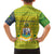 Saint Vincent and the Grenadines Christmas Kid Hawaiian Shirt with Gingerbread Boy Palm Tree and Traditional Pattern - Wonder Print Shop