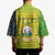 Saint Vincent and the Grenadines Christmas Kimono with Gingerbread Boy Palm Tree and Traditional Pattern - Wonder Print Shop