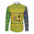 Saint Vincent and the Grenadines Christmas Long Sleeve Button Shirt with Gingerbread Boy Palm Tree and Traditional Pattern - Wonder Print Shop