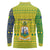 Saint Vincent and the Grenadines Christmas Long Sleeve Polo Shirt with Gingerbread Boy Palm Tree and Traditional Pattern - Wonder Print Shop