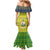 Saint Vincent and the Grenadines Christmas Mermaid Dress with Gingerbread Boy Palm Tree and Traditional Pattern - Wonder Print Shop