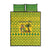 Saint Vincent and the Grenadines Christmas Quilt Bed Set with Gingerbread Boy Palm Tree and Traditional Pattern - Wonder Print Shop