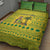 Saint Vincent and the Grenadines Christmas Quilt Bed Set with Gingerbread Boy Palm Tree and Traditional Pattern - Wonder Print Shop