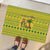 Saint Vincent and the Grenadines Christmas Rubber Doormat with Gingerbread Boy Palm Tree and Traditional Pattern - Wonder Print Shop