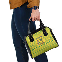 Saint Vincent and the Grenadines Christmas Shoulder Handbag with Gingerbread Boy Palm Tree and Traditional Pattern - Wonder Print Shop