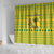 Saint Vincent and the Grenadines Christmas Shower Curtain with Gingerbread Boy Palm Tree and Traditional Pattern - Wonder Print Shop