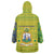 Saint Vincent and the Grenadines Christmas Wearable Blanket Hoodie with Gingerbread Boy Palm Tree and Traditional Pattern - Wonder Print Shop