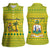 Saint Vincent and the Grenadines Christmas Women Sleeveless Polo Shirt with Gingerbread Boy Palm Tree and Traditional Pattern - Wonder Print Shop