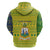 Saint Vincent and the Grenadines Christmas Zip Hoodie with Gingerbread Boy Palm Tree and Traditional Pattern - Wonder Print Shop