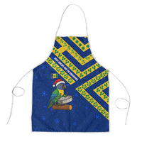 Saint Vincent and the Grenadines Christmas Apron with Parrot Playing Steelpan and Tropical Pattern Design - Wonder Print Shop