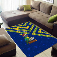 Saint Vincent and the Grenadines Christmas Area Rug with Parrot Playing Steelpan and Tropical Pattern Design - Wonder Print Shop