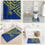 Saint Vincent and the Grenadines Christmas Bathroom Set with Parrot Playing Steelpan and Tropical Pattern Design - Wonder Print Shop